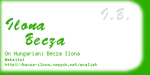 ilona becza business card